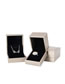 Fashion Black Brushed Leather Box With Tote Bag Pu Brushed Geometric Jewelry Box