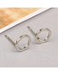 Fashion Circle Golden Alloy Round Stud Earrings