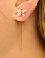 Fashion Rose Gold Alloy Geometric Pinwheel Stud Earrings