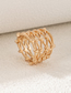 Fashion Silver Alloy Geometric Braided Cutout Ring