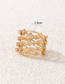 Fashion Gold Alloy Geometric Braided Cutout Ring