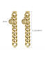 Fashion 18# Titanium Geometric Diamond Chain Drop Earrings