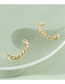 Fashion Gold Alloy Chain C Shape Stud Earrings