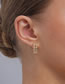 Fashion Gold Alloy Geometric Cutout C-shaped Stud Earrings