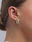 Fashion Gold Alloy Geometric Thread Stud Earrings