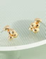 Fashion Gold Metal Irregular Stud Earrings