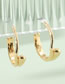 Fashion Gold Metal Geometric Stud Earrings