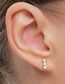 Fashion Gold Metal Diamond Geometric Stud Earrings