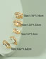 Fashion Gold Alloy Geometric Thread Cutout Chain Earrings Set