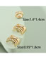 Fashion Gold Metal Geometric Stud Earrings Set