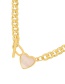Fashion Gold-2 Copper Shell Love Thick Chain Ot Buckle Necklace