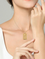 Fashion Tower Copper Gold Plated Tarot Necklace
