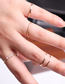 Fashion Gold Color Solid Copper Pearl Geometric Ring Set
