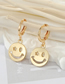 Fashion Silver Color Alloy Hollow Smiley Earrings