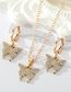 Fashion Earrings Alloy Diamond Butterfly Earrings