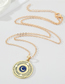 Fashion Silver Color Alloy Geometric Moon Round Coin Necklace