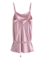 Fashion Pink Satin Satin Short Dress