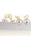 Fashion 2# Brass Diamond Heart Eye Earrings