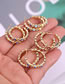 Fashion Rainbow Bronze Diamond Drop Oil Eye C Shape Stud Earrings