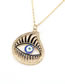 Fashion 2# Copper Gold Plated Zirconium Geometric Eye Necklace