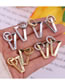 Fashion Gold Color+silver Color Brass Diamond Stereo Triangle Earrings
