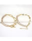 Fashion 2# Brass Inlaid Zirconium Tennis Chain Spliced ??chain Bracelet