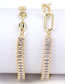 Fashion 2# Brass Inlaid Zirconium Tennis Chain Spliced ??chain Bracelet
