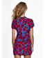 Fashion Red Knot Button Print Dress