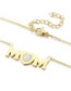 Fashion Gold Titanium Sequin Heart Letter Necklace