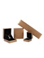 Fashion Brown Leather Paper Pair Ring Box Cardboard Geometric Jewelry Box