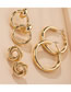 Fashion Simple Gold Coloren Ring Alloy Geometric Glossy Earrings