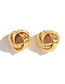 Fashion Little Gold Color Alloy Irregular Flower Wrap Stud Earrings