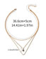 Fashion Silver Color Alloy Diamond Geometric Chain Multilayer Necklace