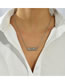 Fashion Silver Color Alloy Diamond Alphabet Necklace
