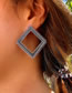 Fashion Silver Color Alloy Geometric Diamond Stud Earrings