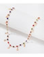Fashion Color Alloy Diamond Star Tassel Necklace