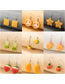 Fashion 5# Acrylic Simulation Buns Pineapple Strawberry Vegetable Geometric Stud Earrings