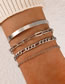 Fashion Silver Color Alloy Geometric Chain Bracelet Set