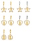 Fashion Gold Bronze Inlaid Zirconium Pentagram Earrings