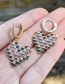 Fashion Silver Copper Inlaid Zirconium Heart Earrings