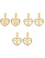Fashion Gold-2 Brass Inlaid Zirconium Heart Letter Mama Boy Earrings
