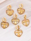 Fashion Gold-3 Copper Inlaid Zirconium Heart Letter Mama Girl Earrings