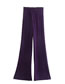 Fashion Purple Woven Pleated Trousers