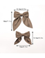 Fashion Small Wine Red Double Sided Satin Bow Ribbon Hair Clip