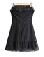 Fashion Black Lace Tube Top Dress