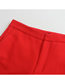 Fashion Red Solid Flared Trousers
