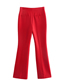 Fashion Red Solid Flared Trousers