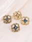 Fashion Bronze Alloy Diamond Geometric Stud Earrings