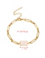 Fashion Gold-4 Titanium Steel Thick Chain Crescent Shell Bracelet