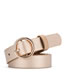 Fashion White Faux Leather Round Buckle Wide Belt